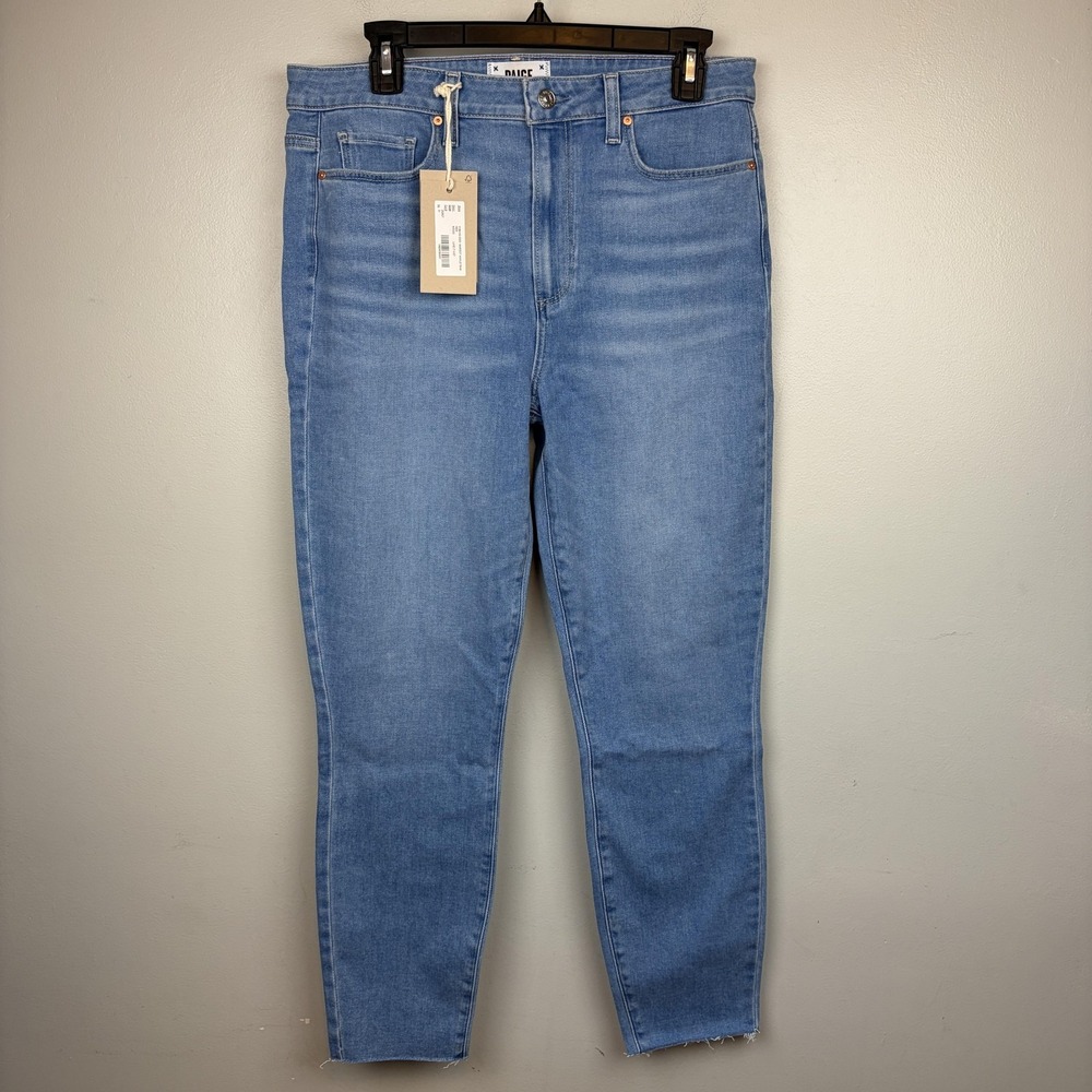 Paige Margot Ankle Jeans Womens 31 Light Wash High Rise Skinny Crop‎ Stretch